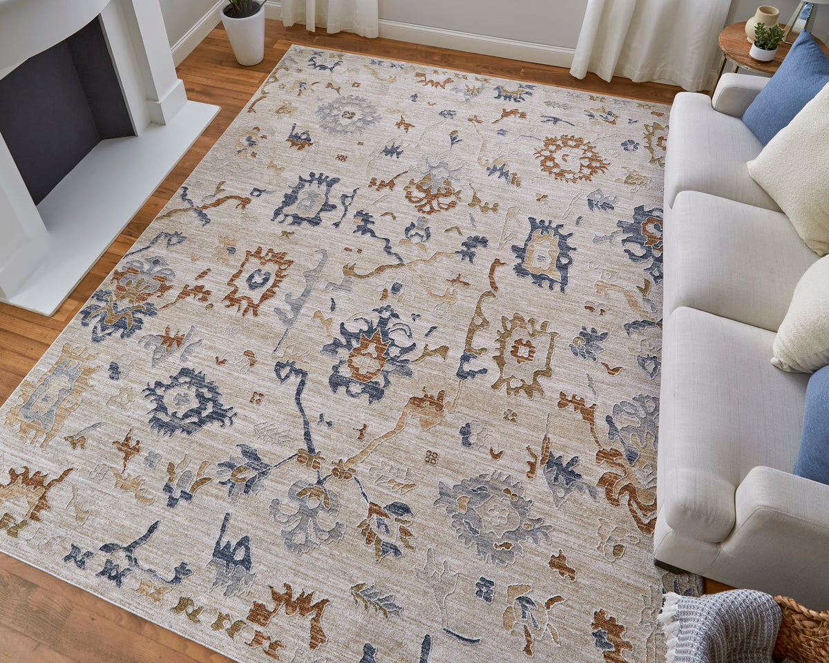 Pasha Ivory/Blue/Gold 39M8F