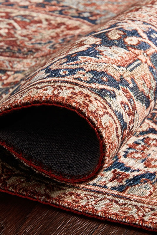 Frances Fra-08 Red / Navy corner