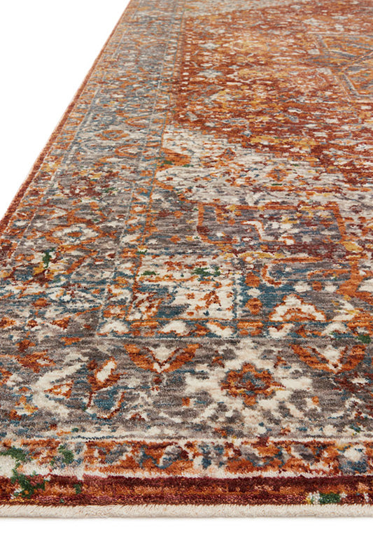 Lourdes Lou-02 Rust / Multi Corner