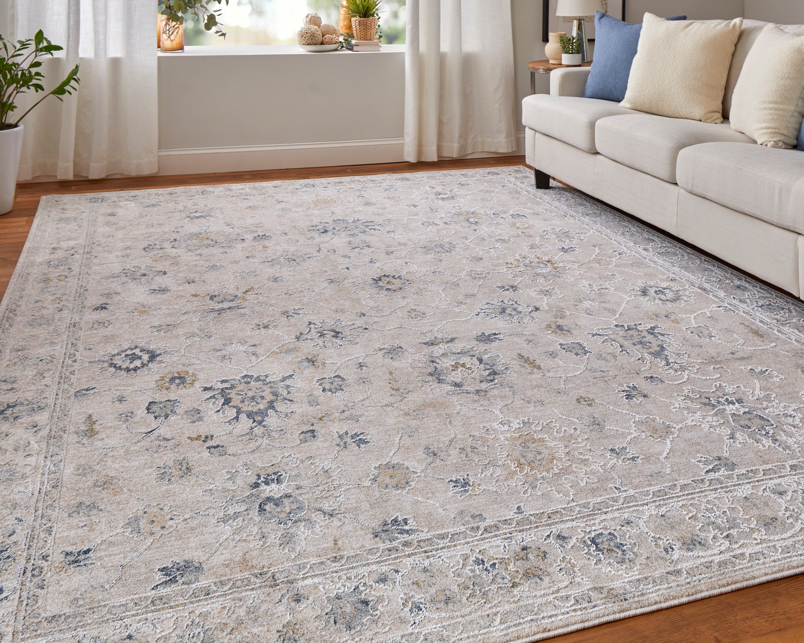 Pasha Ivory/Taupe/Blue 39M7F