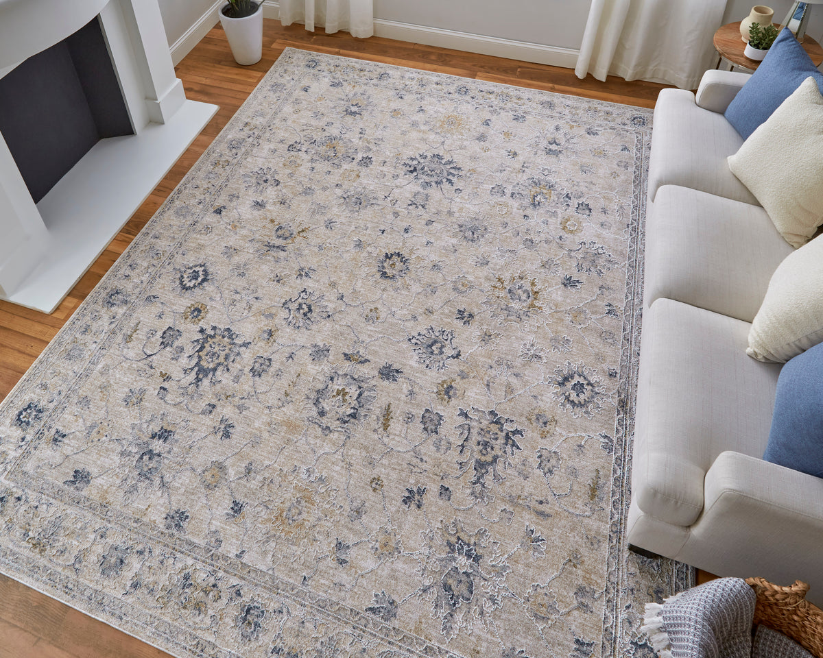 Pasha Ivory/Taupe/Blue 39M7F