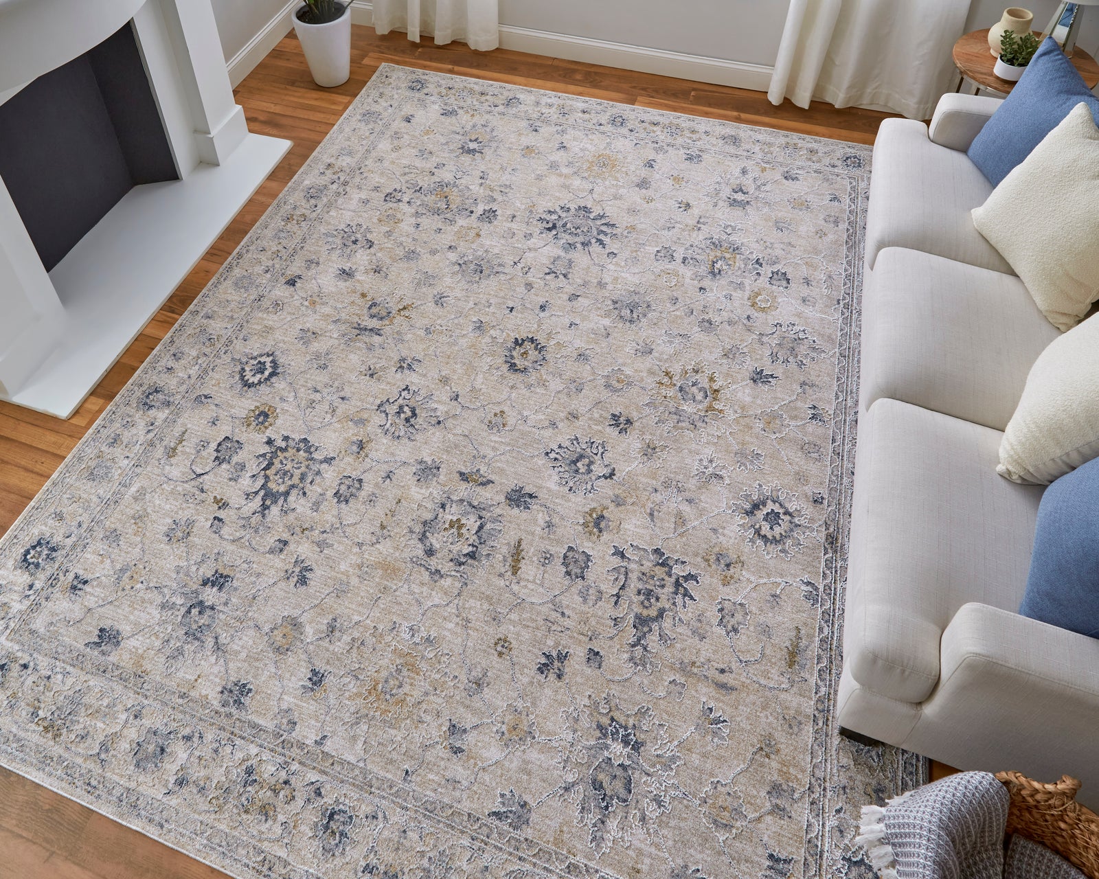 Pasha Ivory/Taupe/Blue 39M7F
