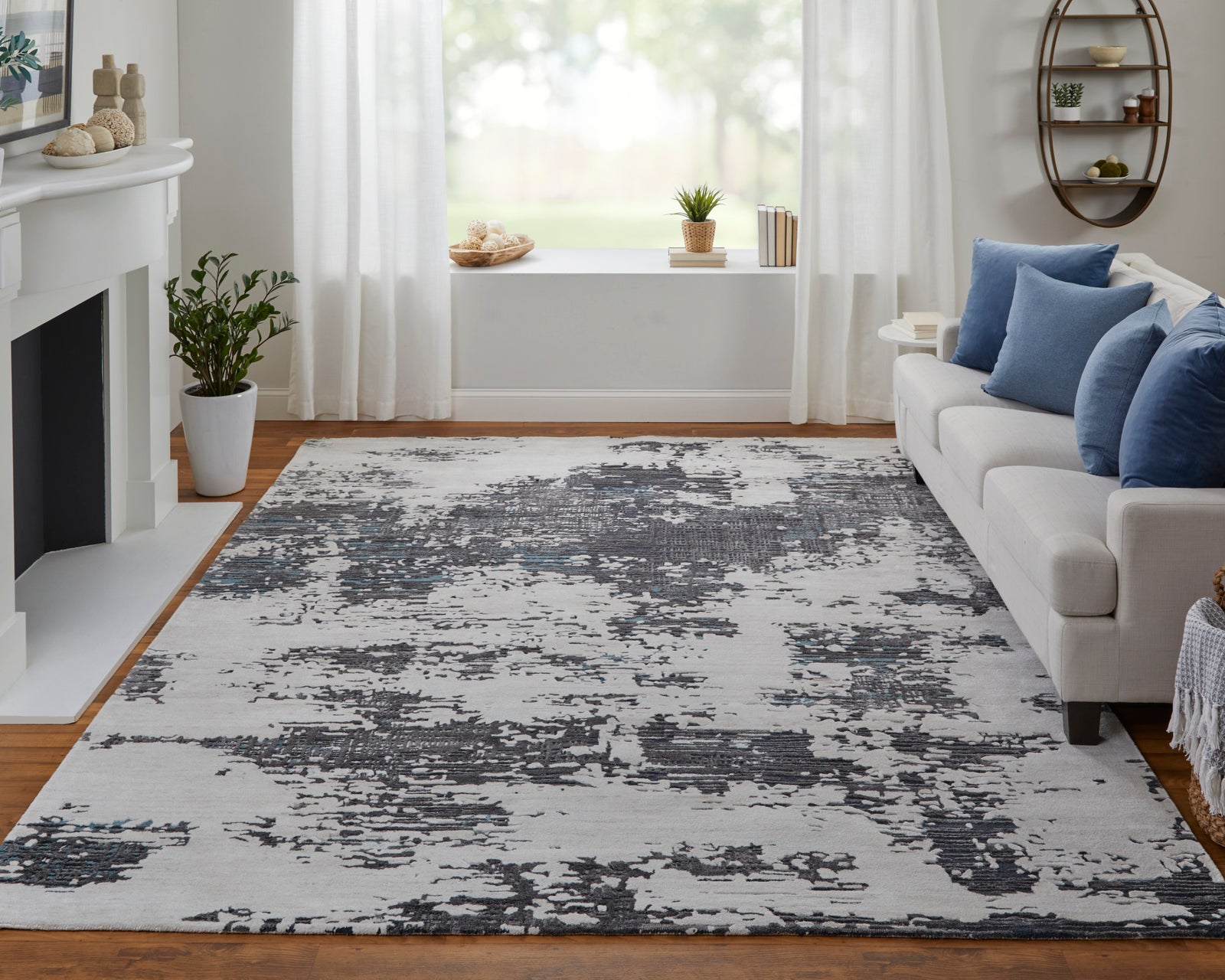 Zarah Ivory/Gray/Blue 8917F