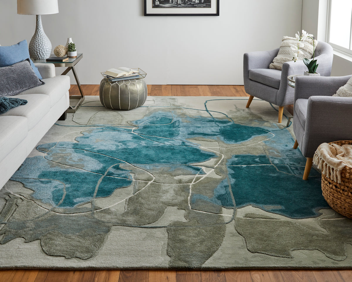 Anya Blue/Gray/Ivory 8885F