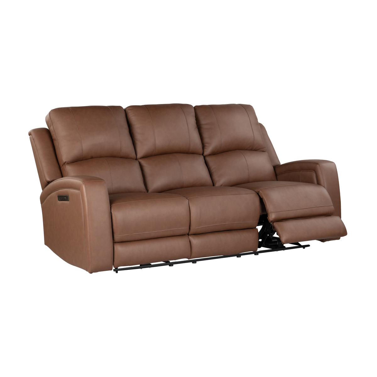 Aria - Brown Havana Power Reclining Sofa with Lumbar