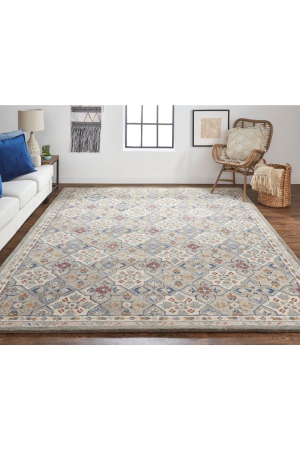Rylan Taupe/Ivory/Red 8638F