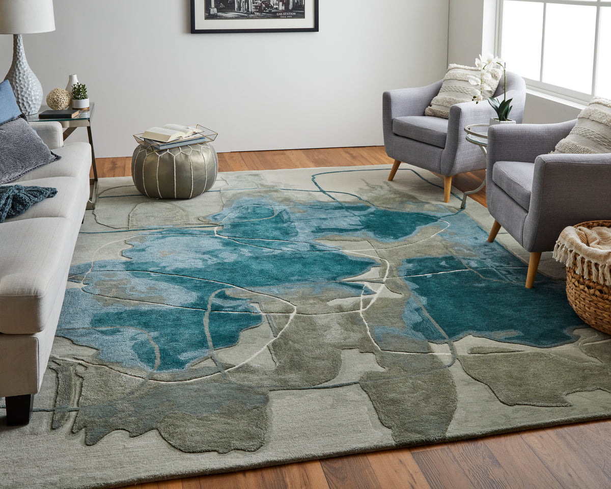 Anya Blue/Gray/Ivory 8885F