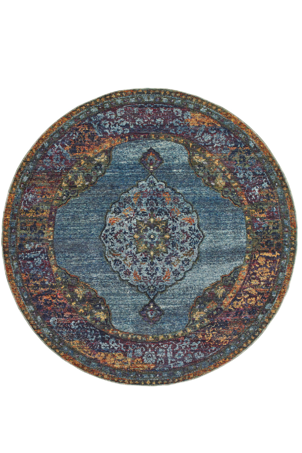 Andorra 7139A Blue/ Multi Round