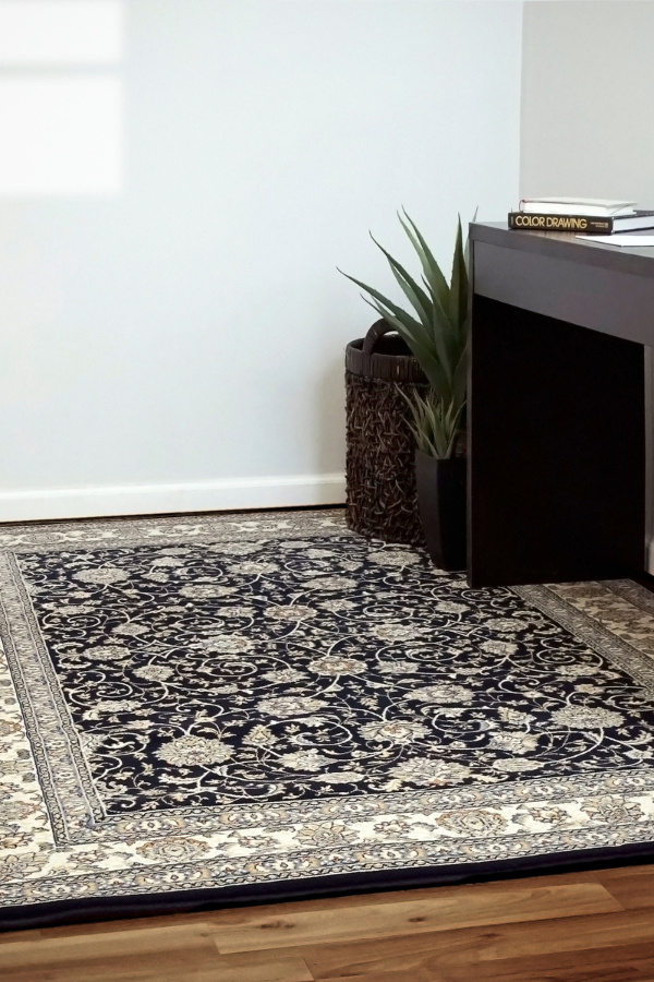 Ancient Garden 57120-3464 Blue/Ivory