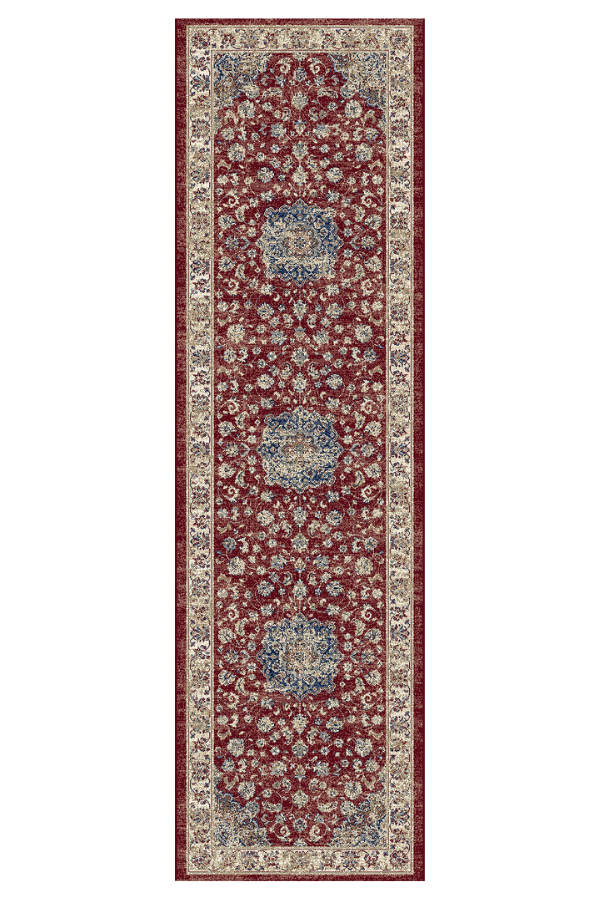 Ancient Garden 57559-1464 Red/Ivory