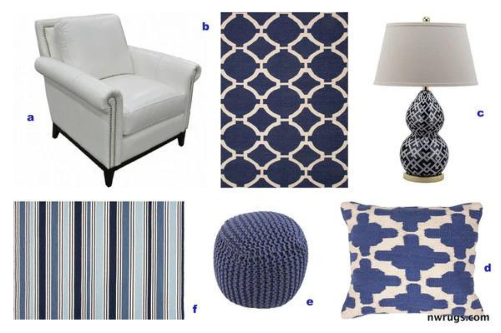 Inspiration Board - Using blue in your interior design - NW Rugs ...