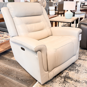 Beige Power Recliner w/ Swivel