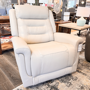 Beige Power Recliner w/ Swivel