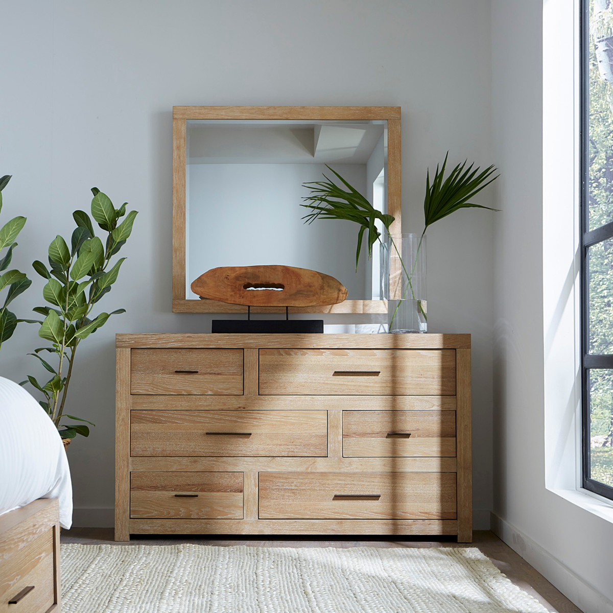 Modern Loft 6 Drawer Dresser - Khaki