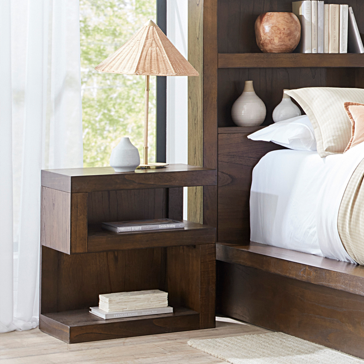 Modern Loft S Nightstand - Brownstone