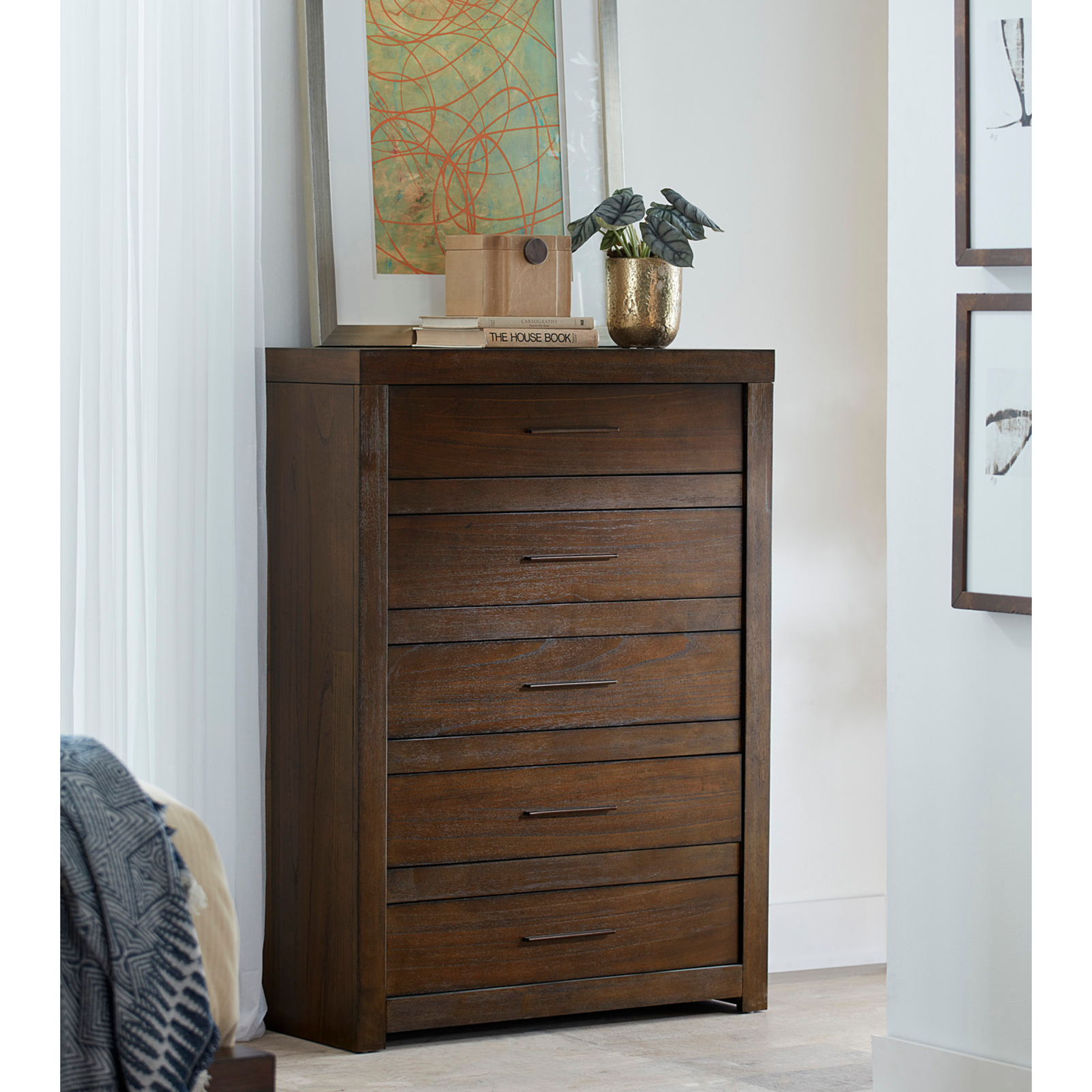 Modern Loft Chest - Brownstone