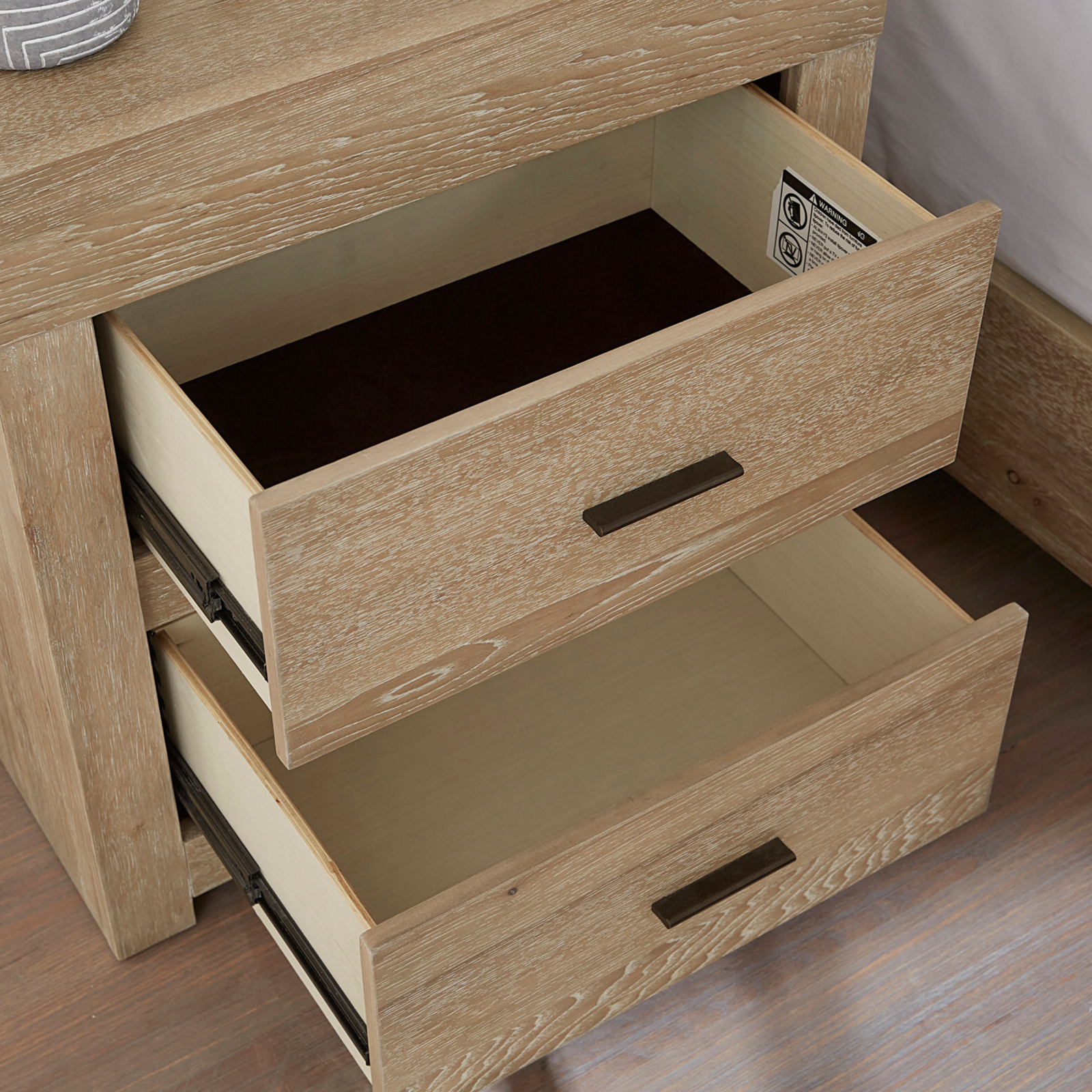 Modern Loft 2 Drawer Nightstand - Khaki