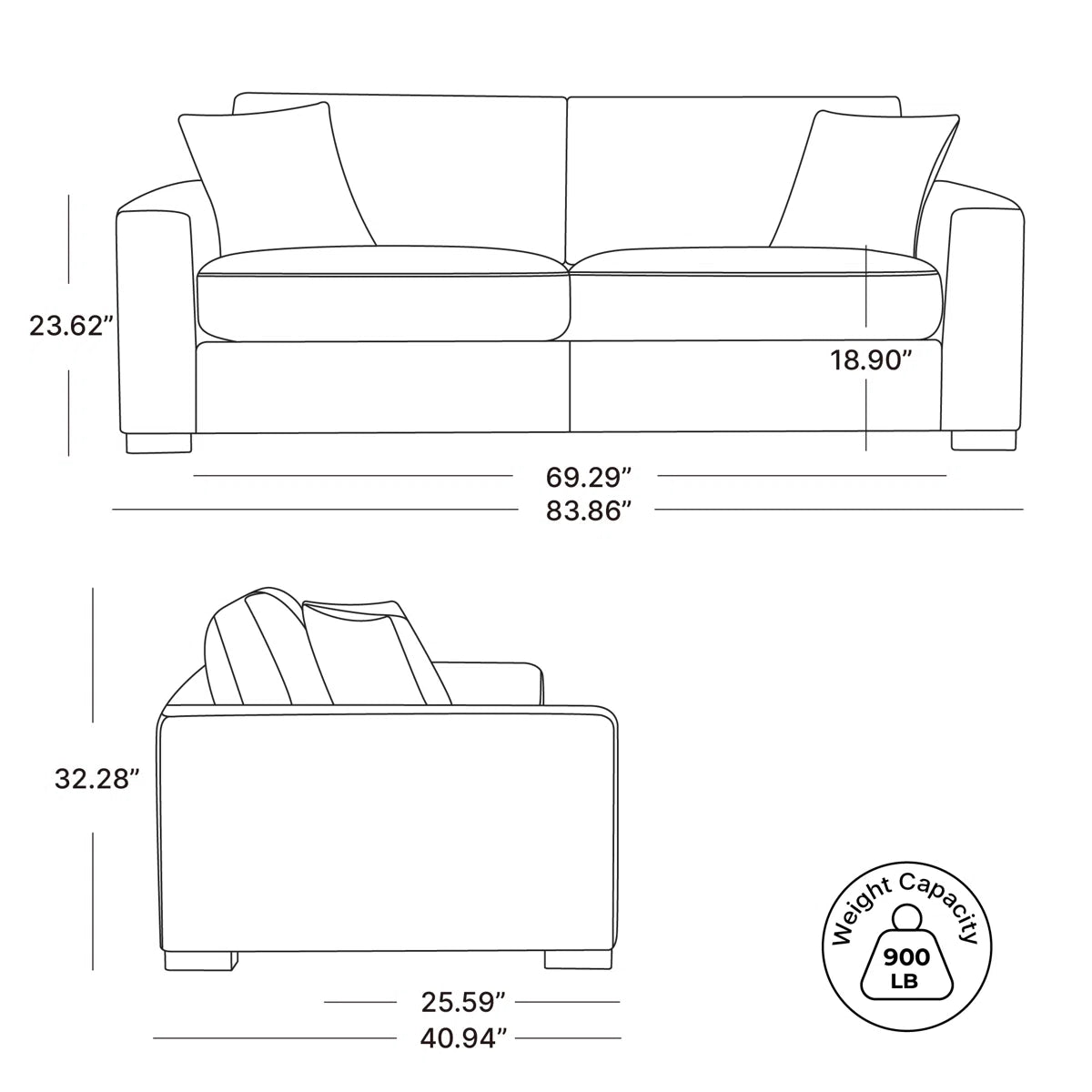 Slabtown 84" Sofa