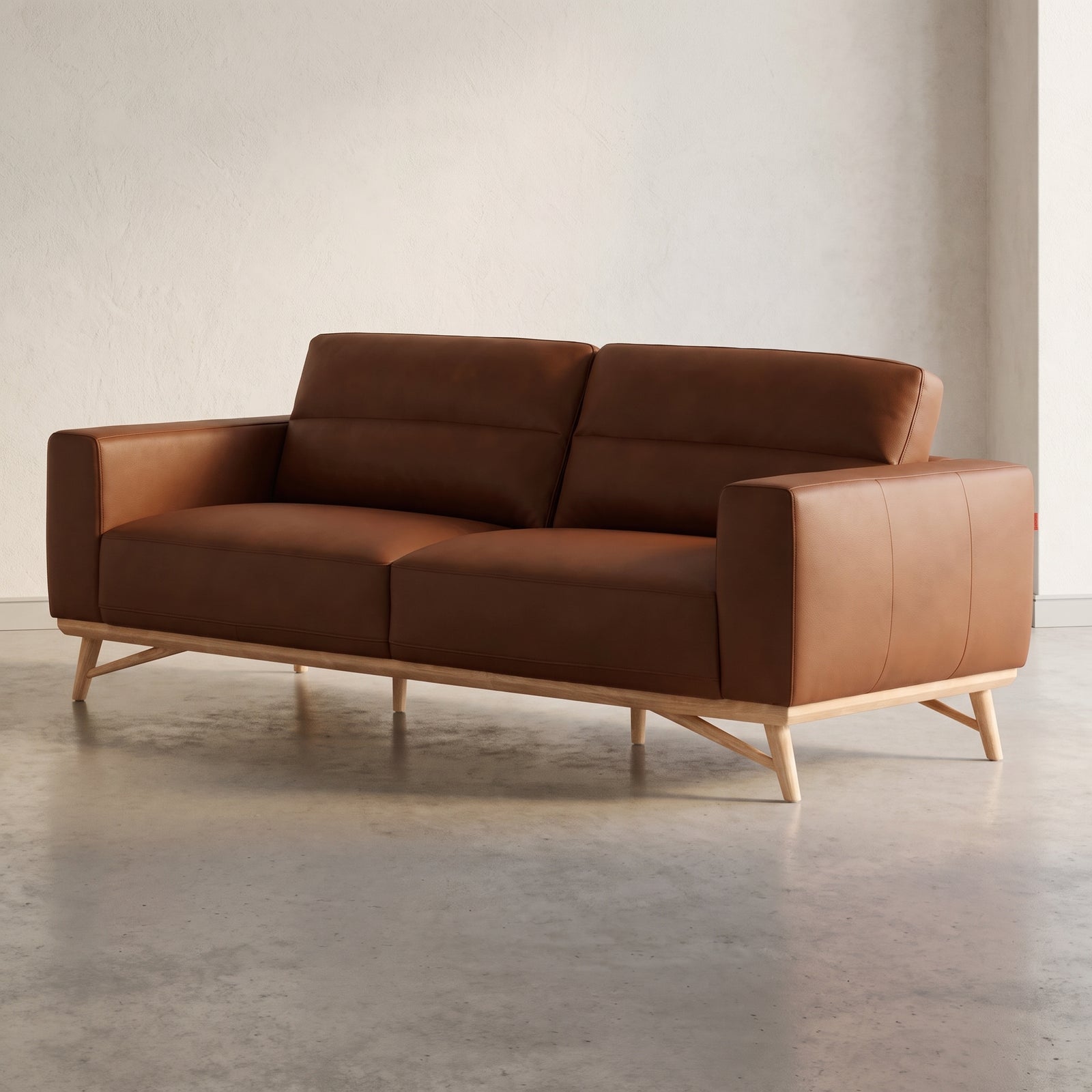 Alberta Leather Sofa - Finch Toffee