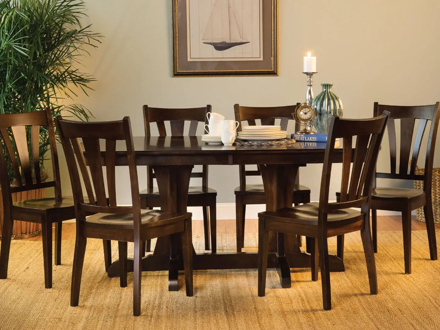 Bridgeport Double Pedestal Table