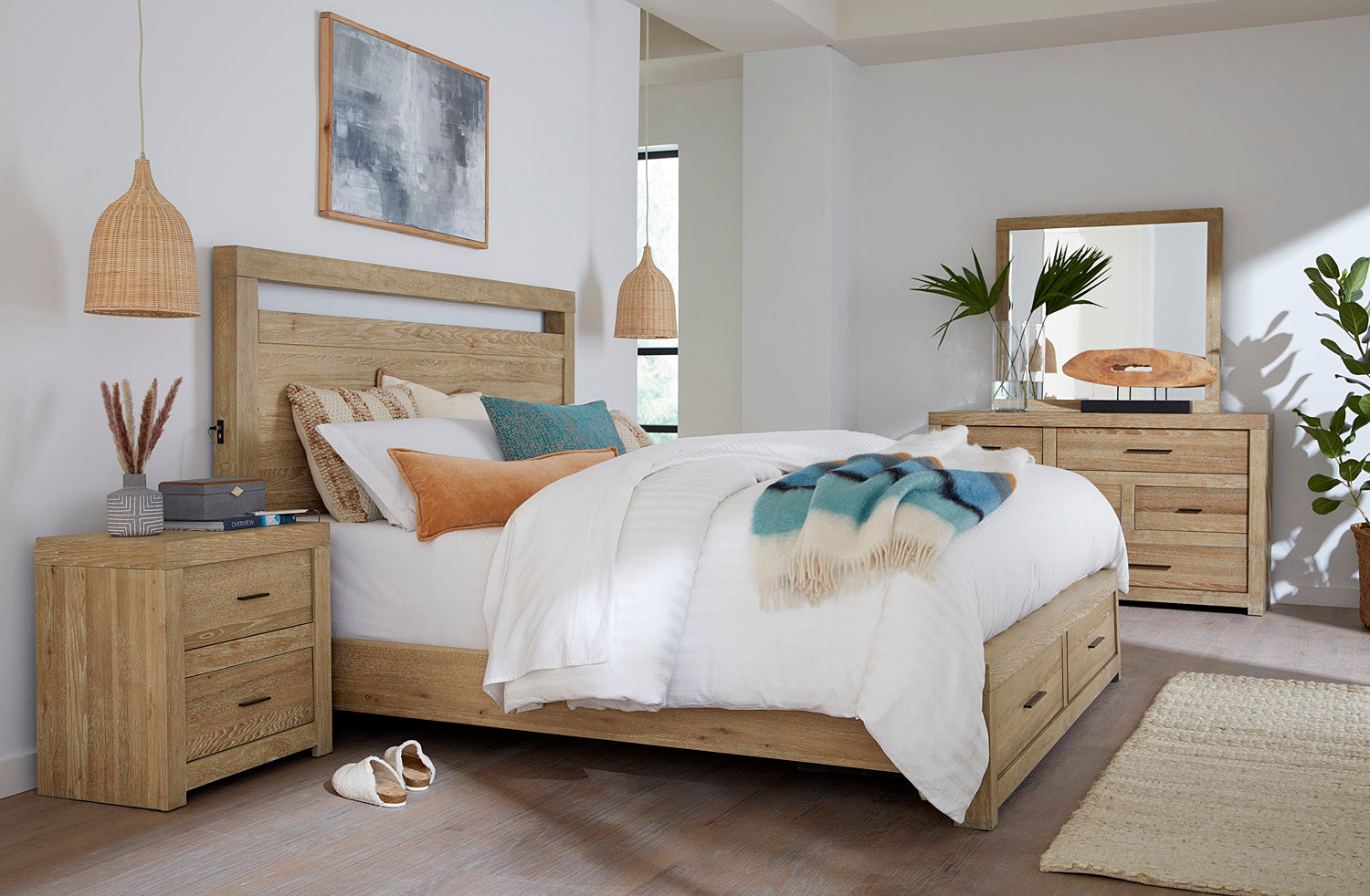 Modern Loft Bed Frame - Khaki