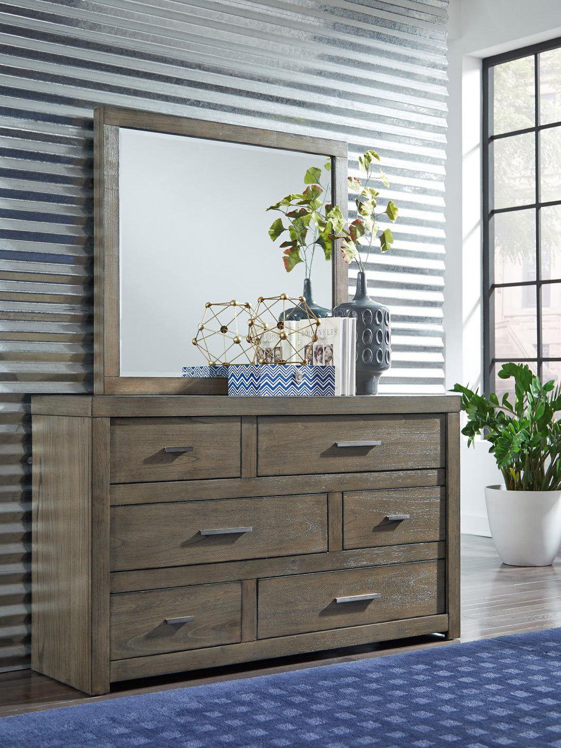 Modern Loft 6 Drawer Dresser
