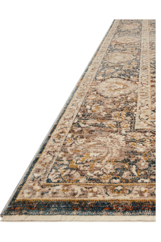 Lourdes Lou-08 Charcoal/ Ivory Corner