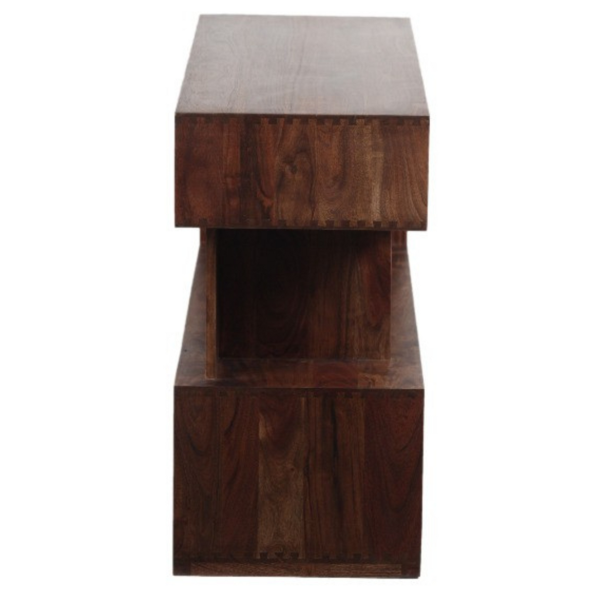 Portola Walnut Cube Console Table NW Rugs & Furniture
