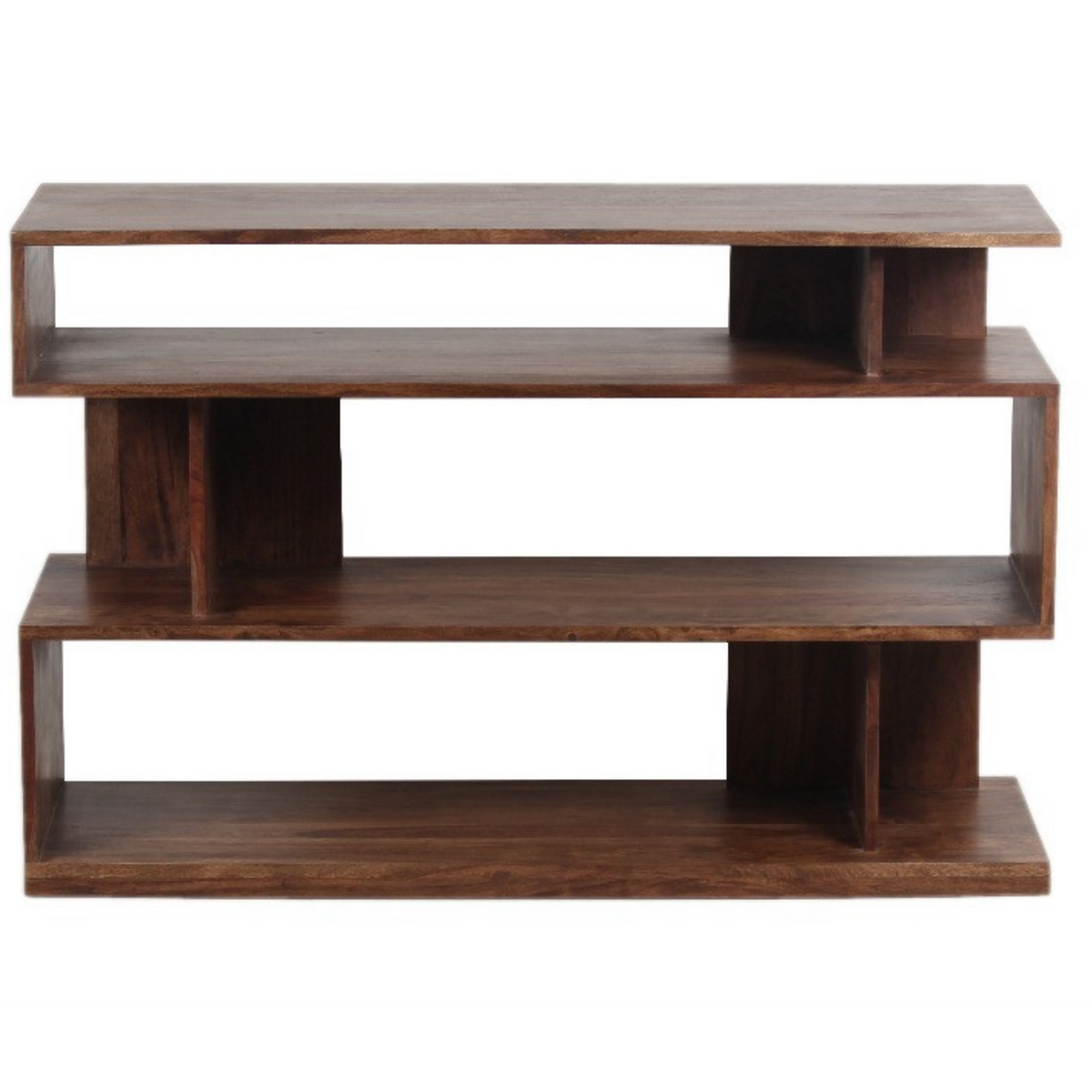 Portola Walnut Cube Console Table NW Rugs & Furniture