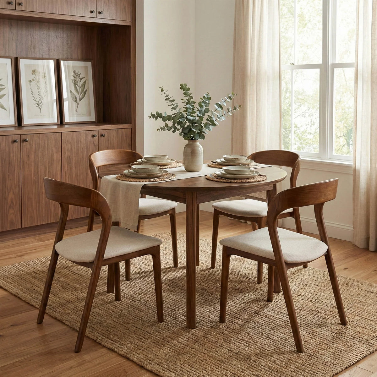 Rotondo Dining Chair - Walnut Brown