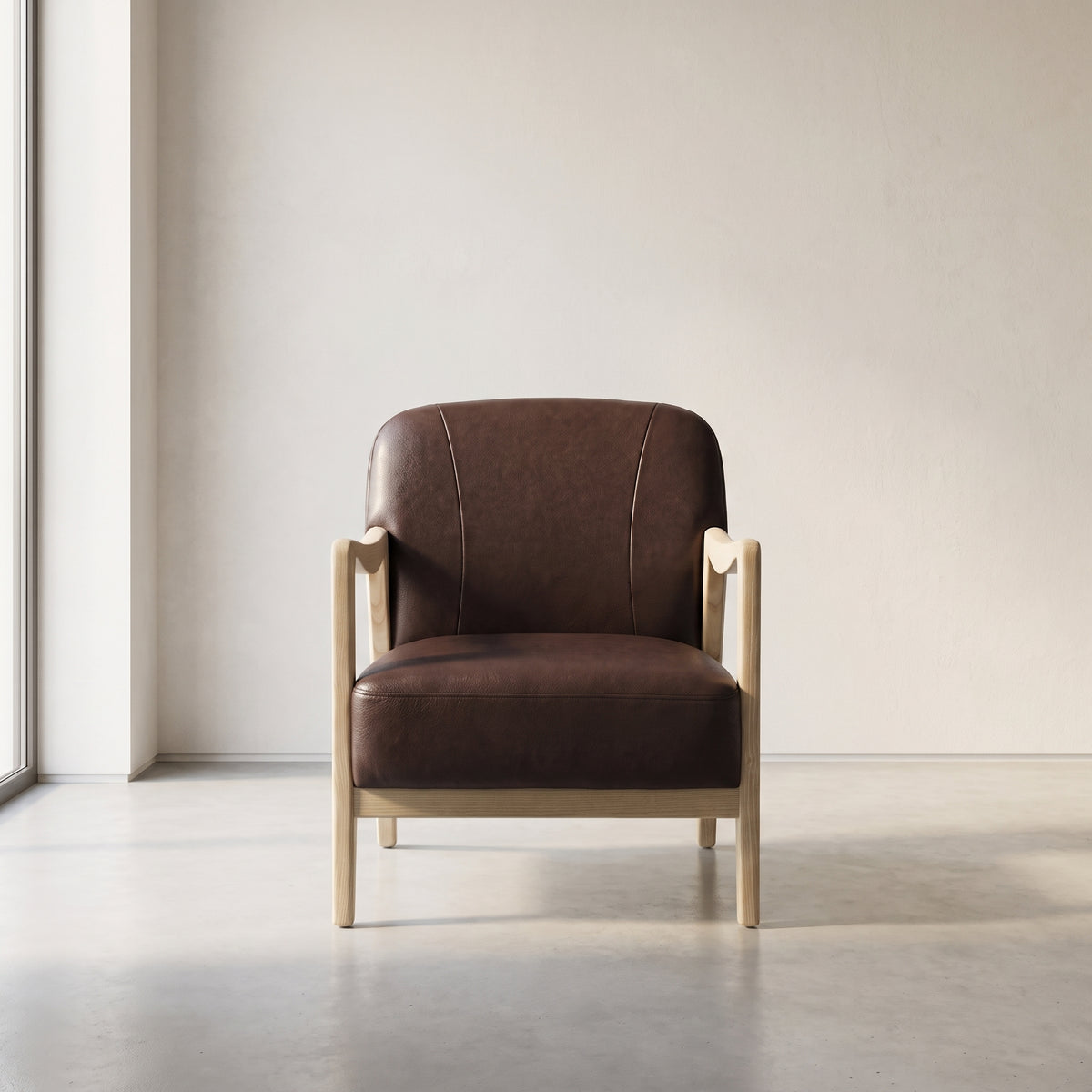 Sandy Leather Accent Chair