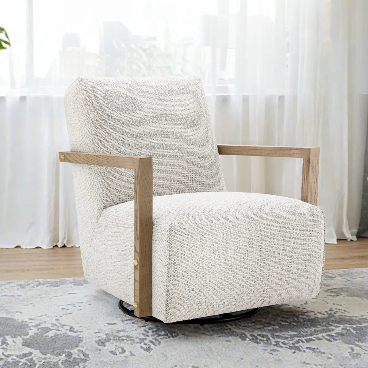 Woodstock Fabric Swivel Chair