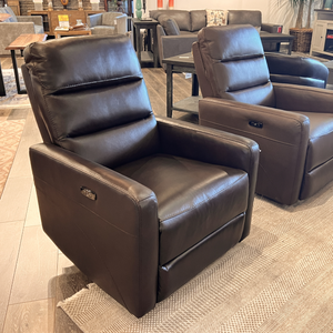 Dark Brown Power Recliner w/ Swivel