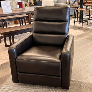 Dark Brown Power Recliner w/ Swivel