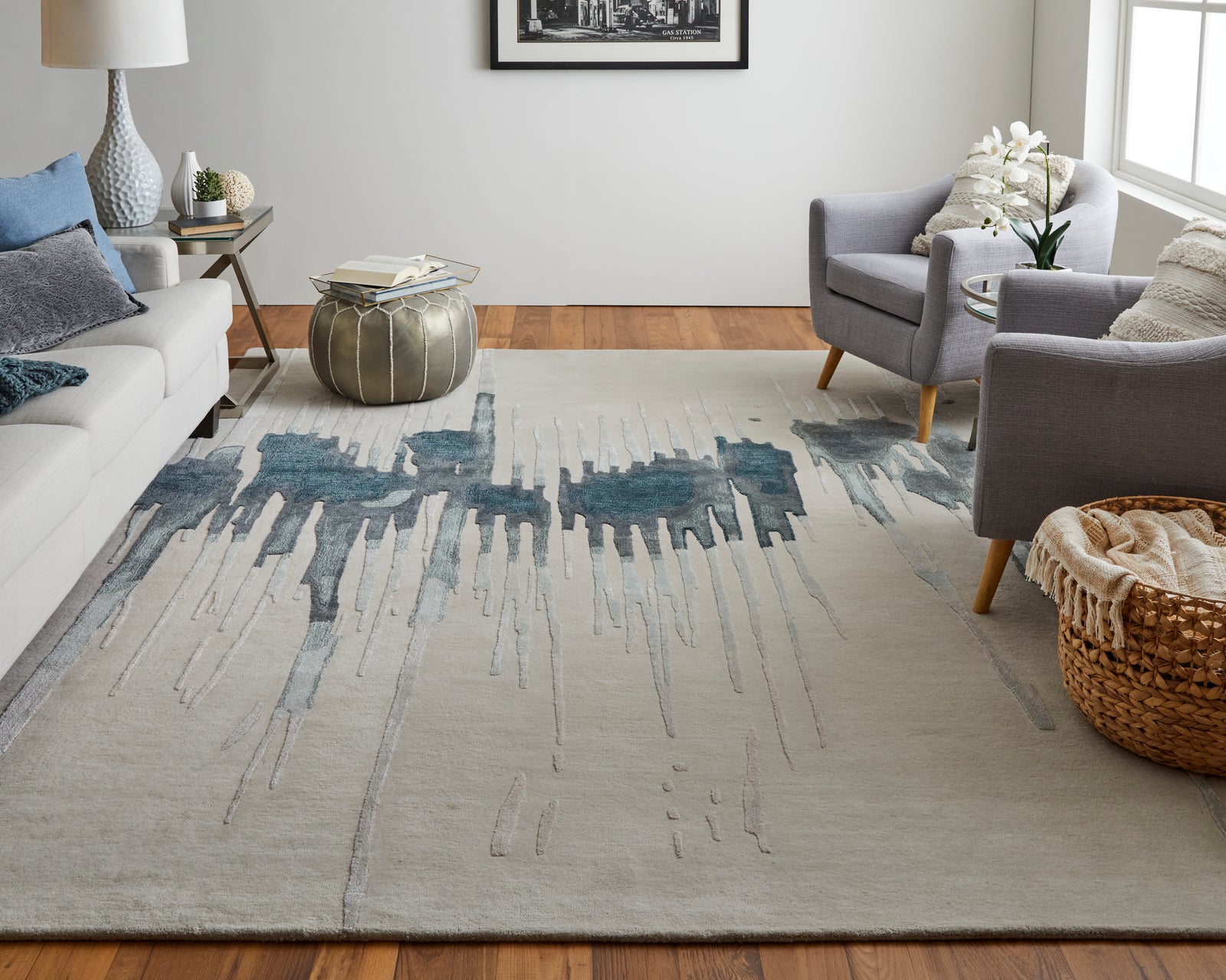 Anya Ivory/Blue/Gray 8882F