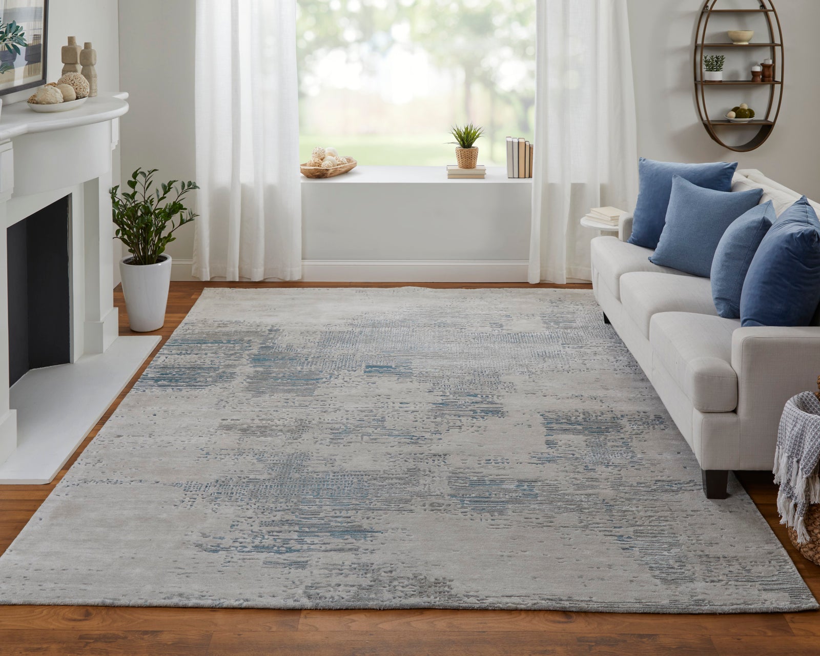 Zarah Gray/Taupe/Blue 8917F