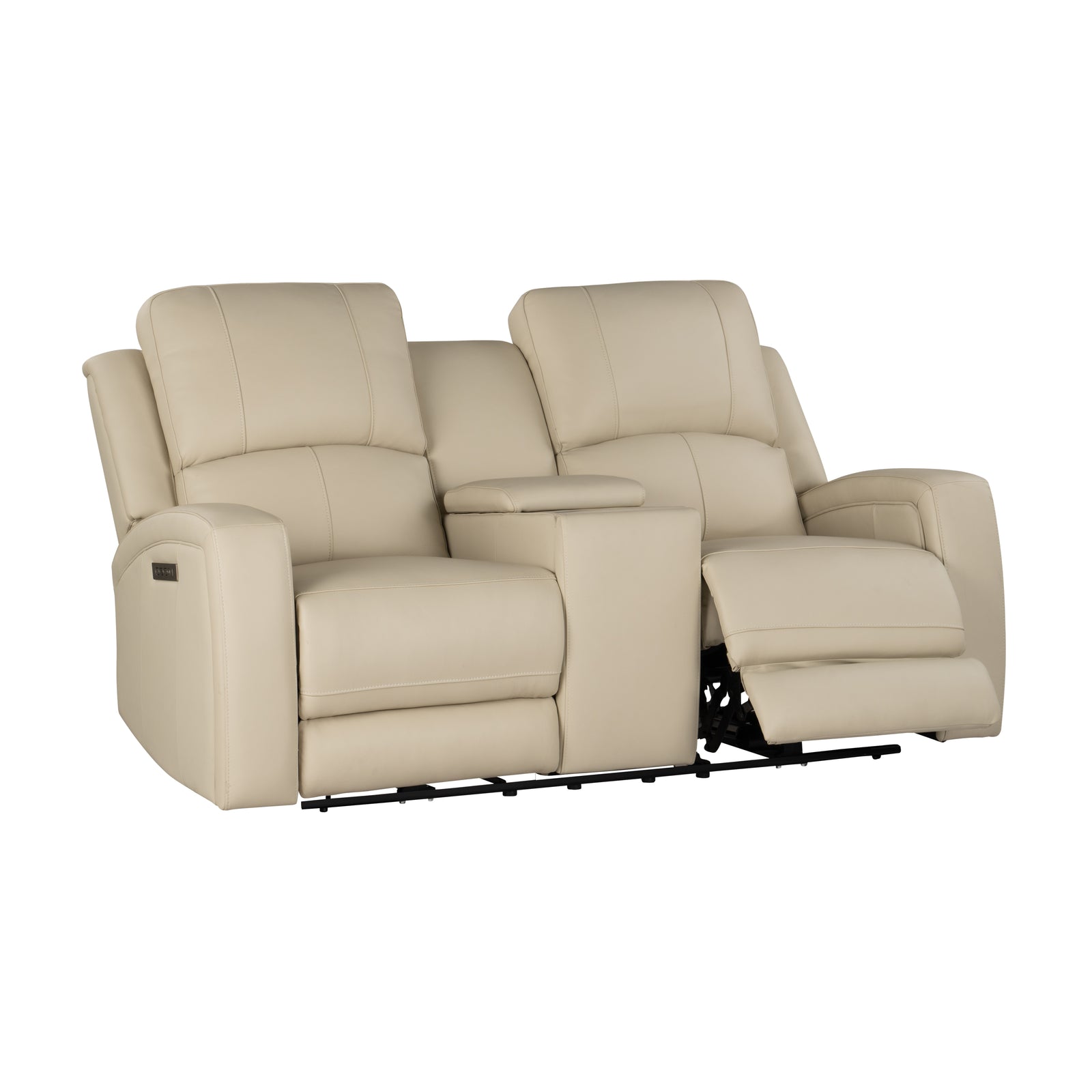 Aria Leather Power Reclining Loveseat - Stone Taupe