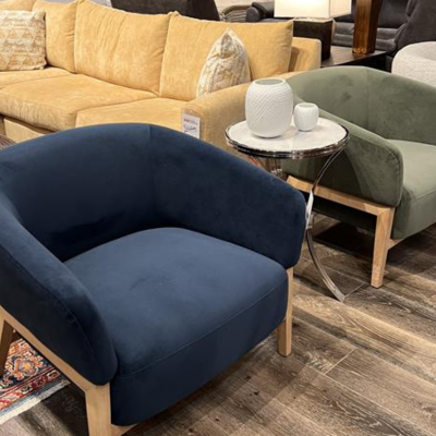 Tabor Accent Chair in Soren Prussian