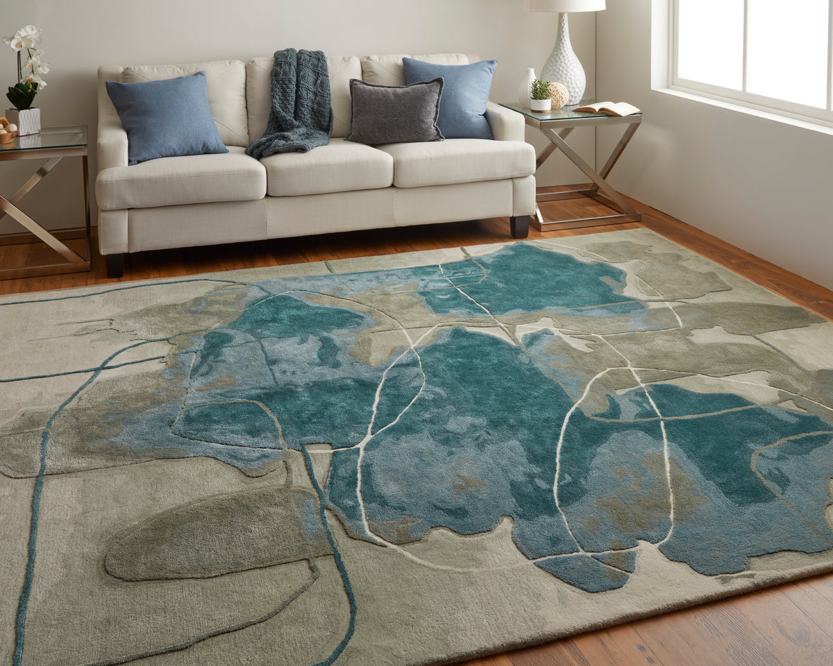 Anya Blue/Gray/Ivory 8885F