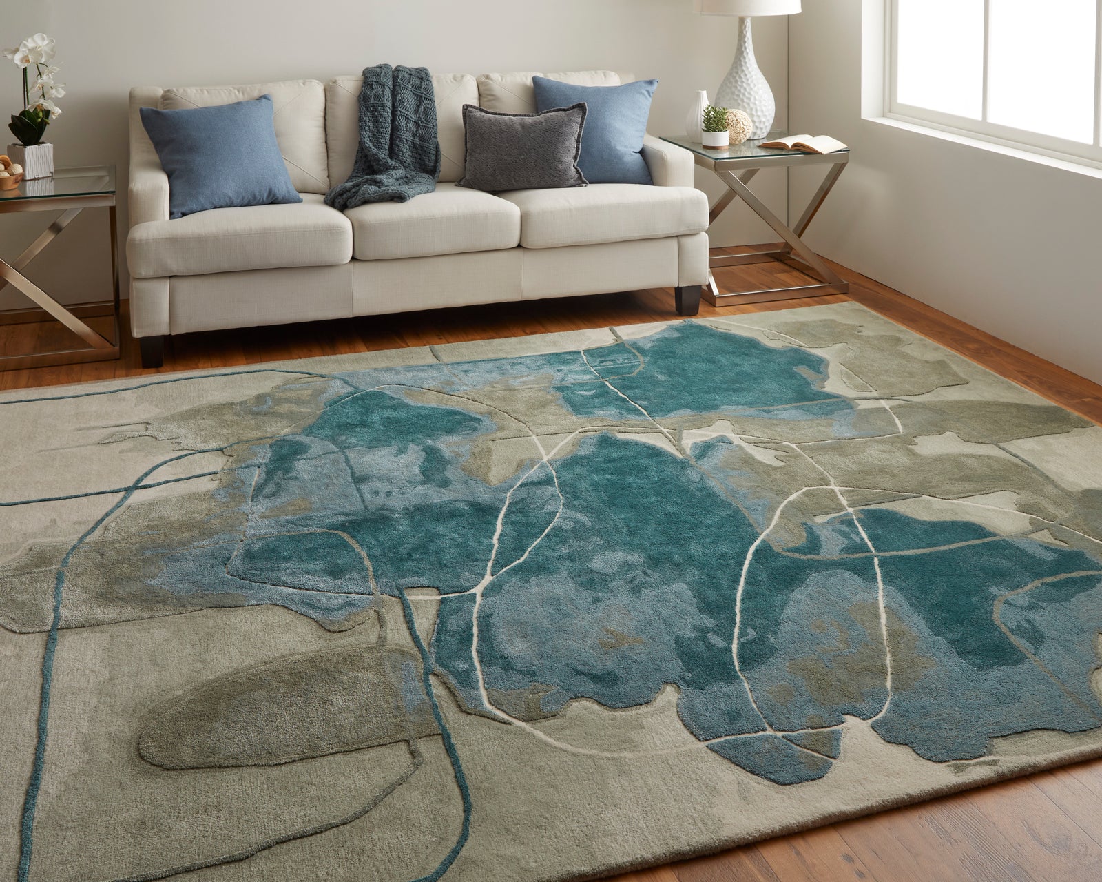 Anya Blue/Gray/Ivory 8885F