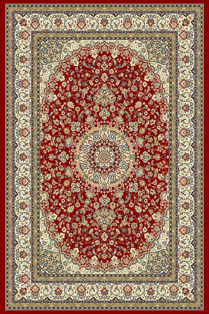 Ancient Garden 57119-1414 Red/Ivory