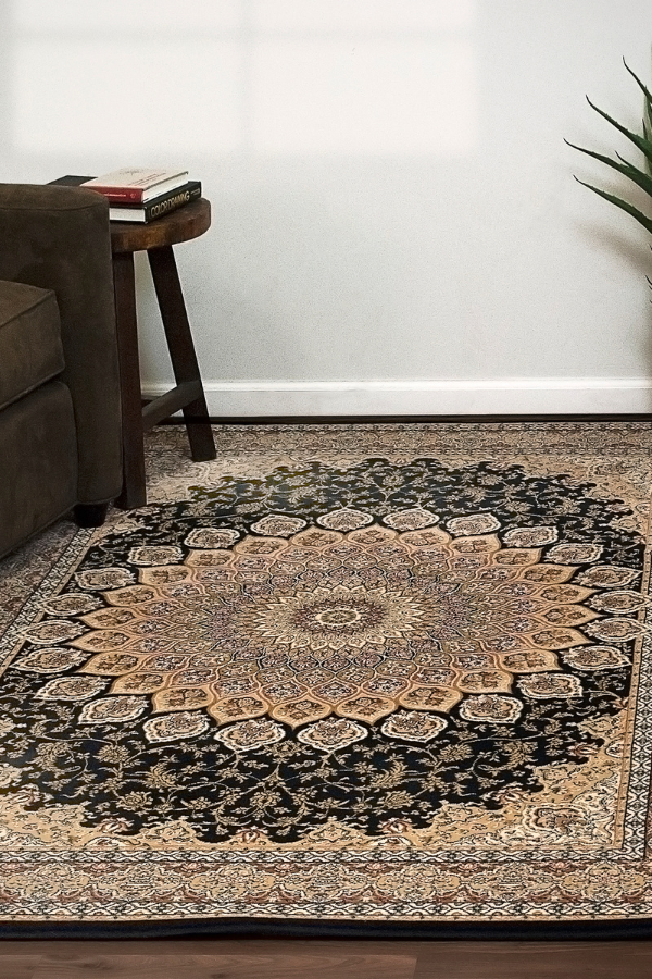 Rug Ancient Garden 57090-3484 Navy - NW Rugs & Furniture