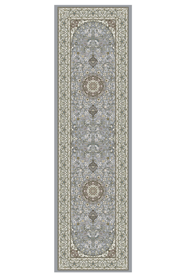 Ancient Garden 57119-4646 Steel Blue/Cream