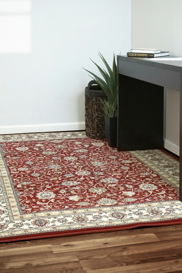 Ancient Garden 57120-1464 Red/Ivory