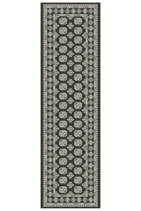 Ancient Garden 57102-3636 Charcoal/Silver