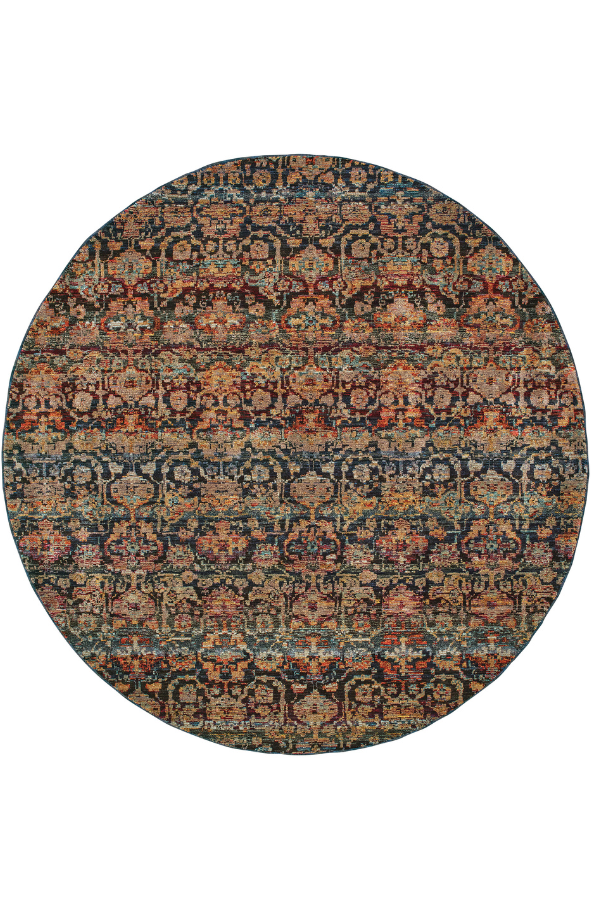 Andorra 6836C Multi/ Blue Round