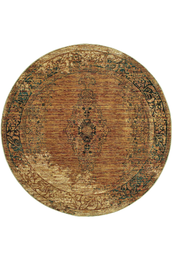 Andorra 6845D Gold/ Brown Round