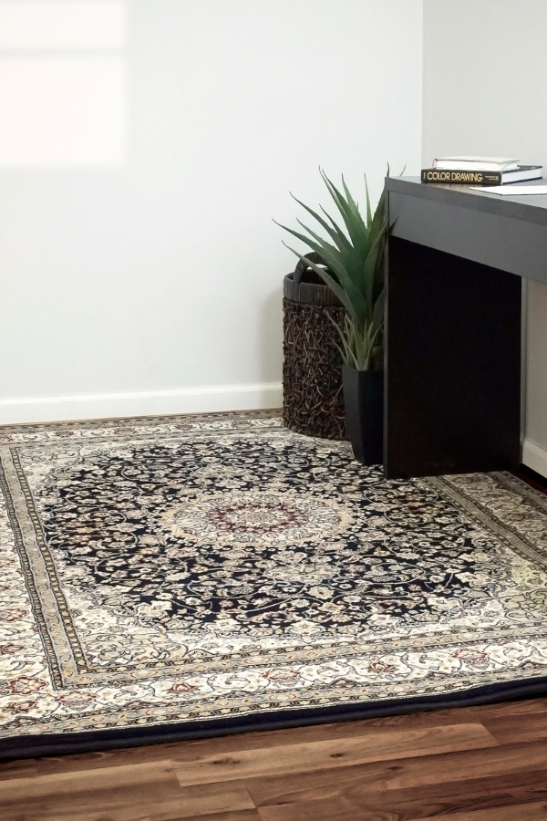 Ancient Garden 57119-3434 Blue/Ivory