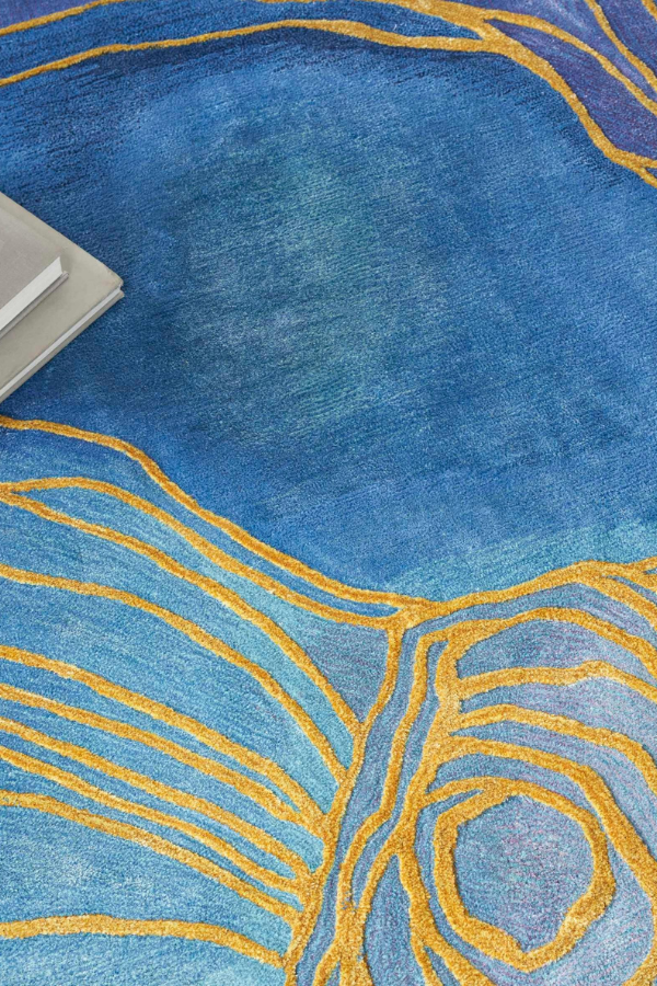 Prismatic PRS32 Blue Gold NW Rugs & Furniture